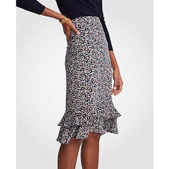 Ann Taylor Dresses & Skirts - SOLD NWT ann taylor ruffled pencil skirt size 14 floral